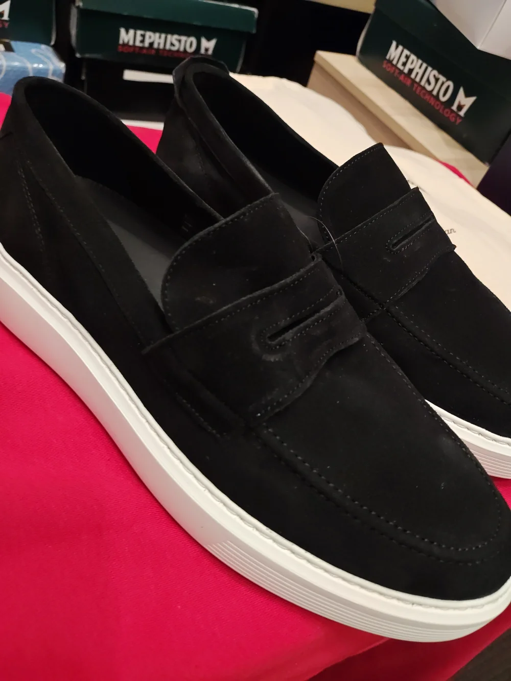 Good Man Brand Black Slip-On Loafers with White Sole Size 11